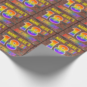 18TH FÖDELSEDAG för grafittiregnbågeLook! & Presentpapper