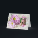 18th födelsedagfotokort med daisy kort<br><div class="desc">Tillfoga en bild för att avsluta detta speciella kort. Fira en damfödelsedag med daisy och pärlor. Ett elegantt kort för verkligen som ska ges till en härlig dam.</div>