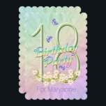 18th Inbjudan för födelsedagsfestfjärilsträdgård<br><div class="desc">En regnbåge av färger,  rosor blommar,  och lavendelfjärilar fyller denna 18th födelsedagsfest inbjudan för flickor med glädje och firande.  Namn beklär på,  och all information på baksida av inbjudan kan personifieras genom att använda den förutsatt att mallen.  Original- design vid Anuradesignstudion.</div>