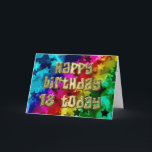 18th Ljust stjärnafödelsedagkort Kort<br><div class="desc">Hundratals briljant skyttestjärnor i regnbåge färgar för att fira en födelsedag!</div>