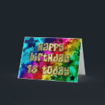 18th Ljust stjärnafödelsedagkort Kort<br><div class="desc">Hundratals briljant skyttestjärnor i regnbåge färgar för att fira en födelsedag!</div>