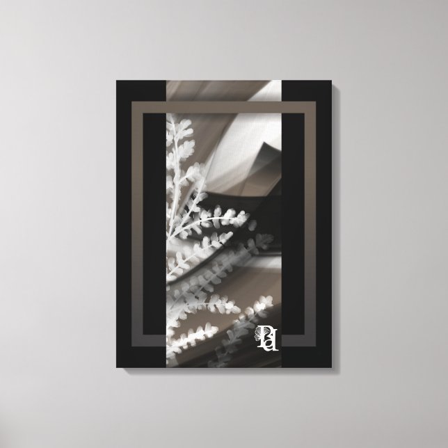 18x24"Terra's ömma viskning Abstrakt Brun Blomma Canvastryck (Framsida)
