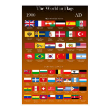 1900 AD Flaggor i världen