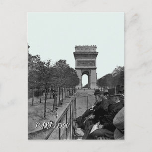 1900 arc de triomphe paris Paris Buss Ride People Vykort