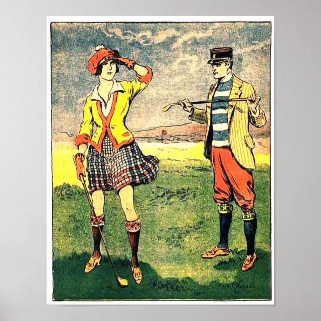 1900 års Golf-utskrift Poster (Framsidan)