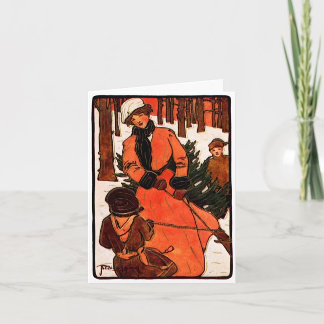 1900 Art nouveau-jul Helgkort (Framsida)