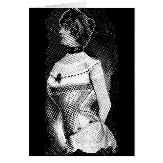 1900 Corset AD Hälsningskort (Framsidan)