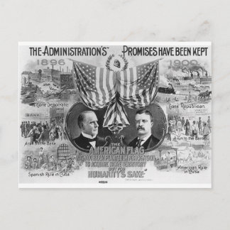 1900 Mckinley-Teddy Roosevelt Vykort