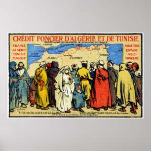 1900 Nordafrikanska Kredit-unionen Poster