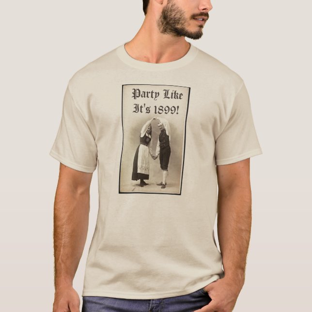 1900 norska Bunad dansare T-shirt (Framsida)