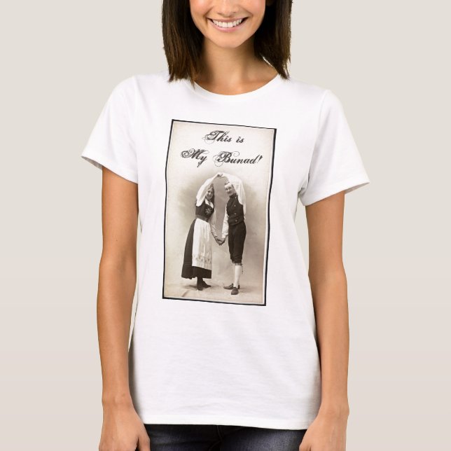 1900 norska Bunad dansare T-shirt (Framsida)