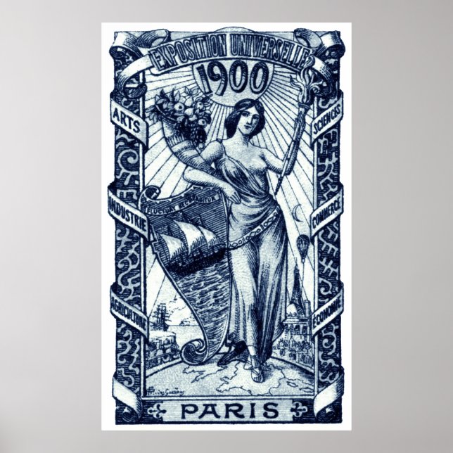 1900 Paris Internationell Expo Poster (Framsidan)