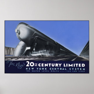 1900-talets Begränsada rutt - Vatten Poster