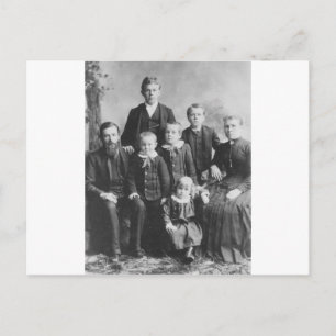 1900-talets familj Porträtt Vykort