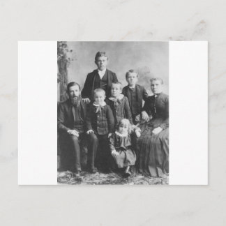 1900-talets familj Porträtt Vykort