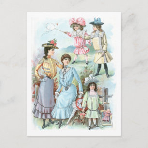 1900-talets Mode Hats Vykort