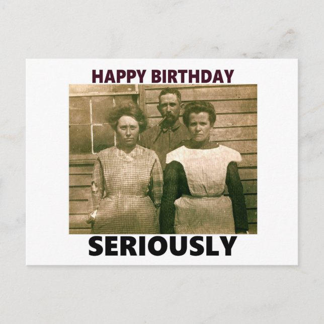 1900-TALS FOTO MED GRATT FÖDELSEDAGS MEDDELANDE PO VYKORT (Framsida)