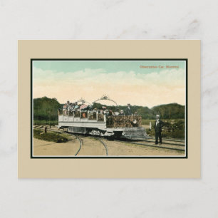 1900 Vintage Observation car Montreal Vykort