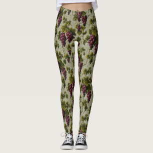 1900-Vintages druvor för frukt, botaniskt bruk Leggings