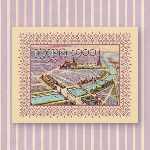 1900-vykort för Paris Expo Vykort