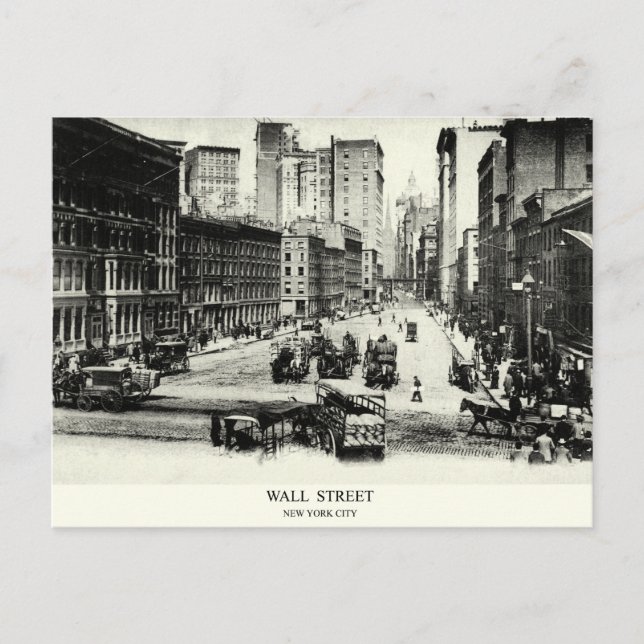 1900 Wall street Vykort (Framsida)