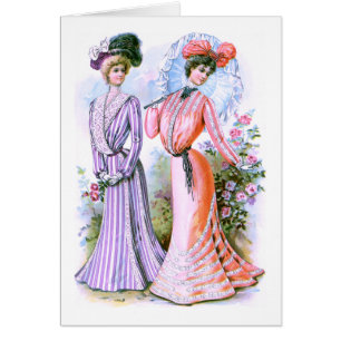 1900smodeklänningar hälsningskort