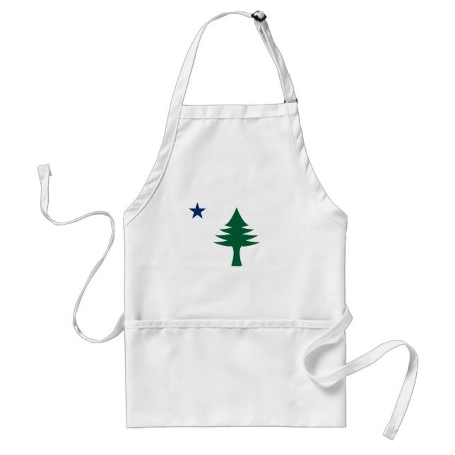 1901 Maine Flagga Apron Förkläde (Framsidan)