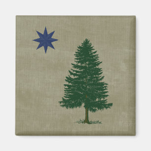 1901 Maine flagga - vintagestil Magnet