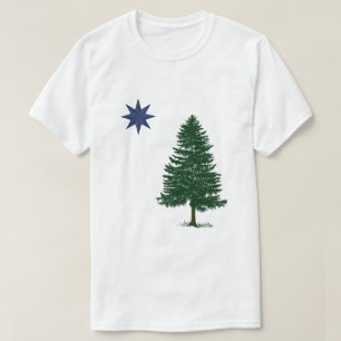 1901 Maine flagga - vintagestil T Shirt