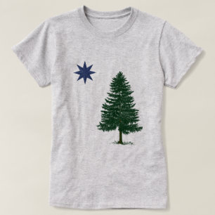 1901 Maine flagga - vintagestil T Shirt