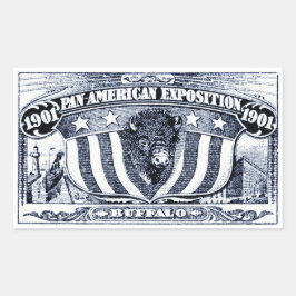 1901 Pan-American Exposition Rektangulärt Klistermärke