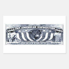1901 Pan-American Exposition Rektangulärt Klistermärke