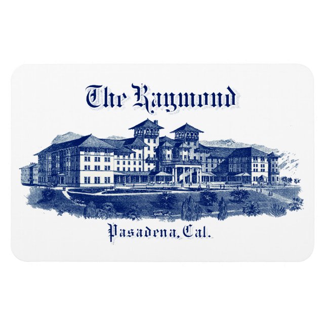 1901 Raymond Hotel Pasadena California Magnet (Horisontell)