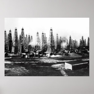 1901 TEXAS SPINDLETOP OLJA FÄLT POSTER