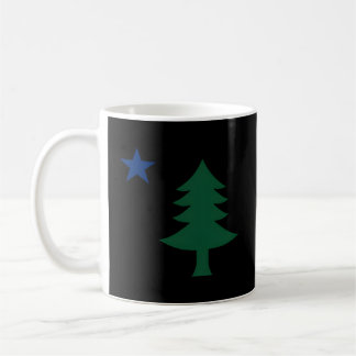 1901 Tidigare Flagga Maine E Träd och Star Kaffemugg