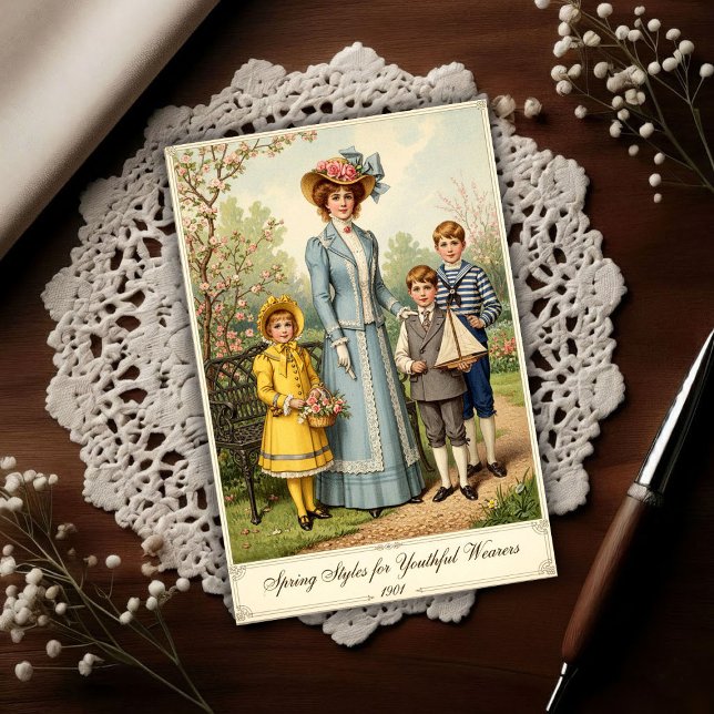 1901 Vintage Outdoor Fashion Vykort (Skapare uppladdad)