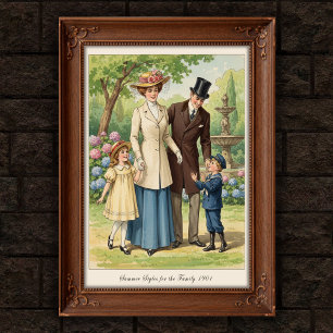 1901 Vintage Poster utomhus Mode