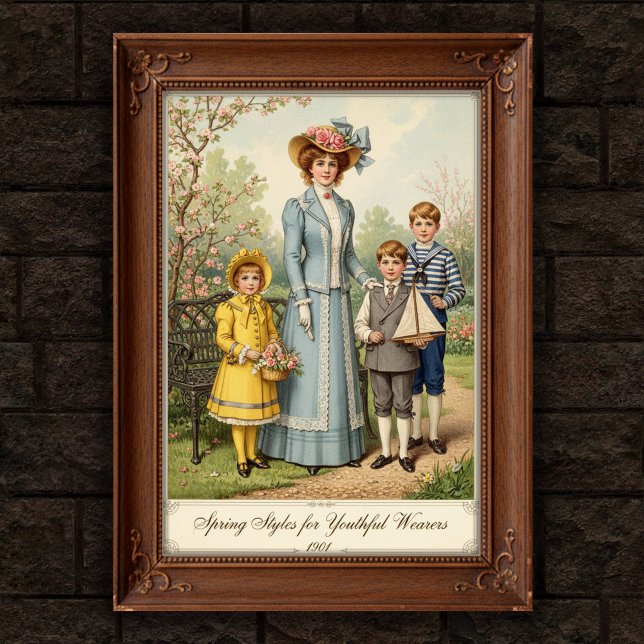 1901 Vintage Poster utomhus Mode (Skapare uppladdad)