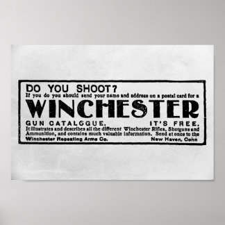 1902 Vintage Winchester Ad Poster