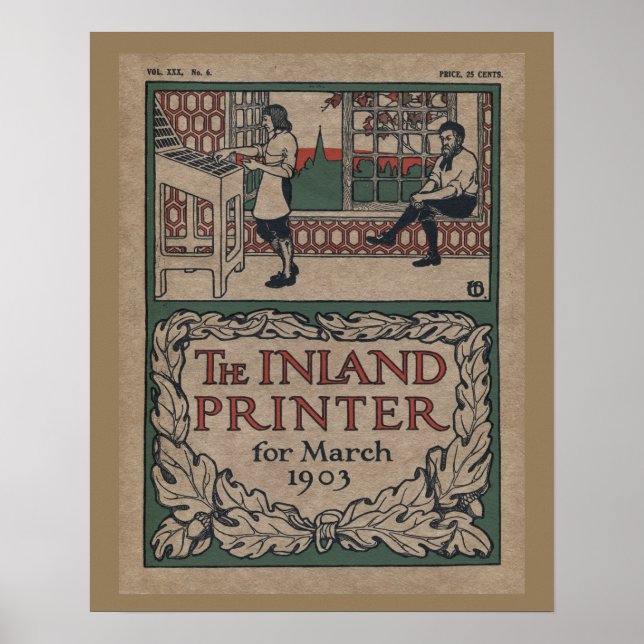 1903 Skrivarpress för inre vattenvägar poster (Framsidan)