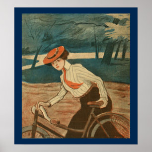 1903 Vintage Bicycle Magazine and Art Poster