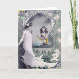 1904 Art Nouveau Alla hjärtans dag kort