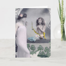 1904 Art Nouveau Alla hjärtans dag-kort Kort