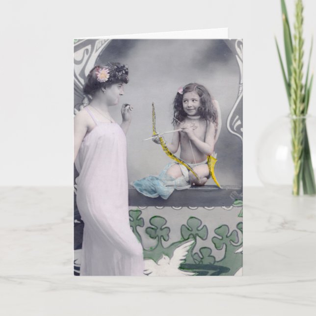 1904 Art nouveau Valentine Kort (Framsida)