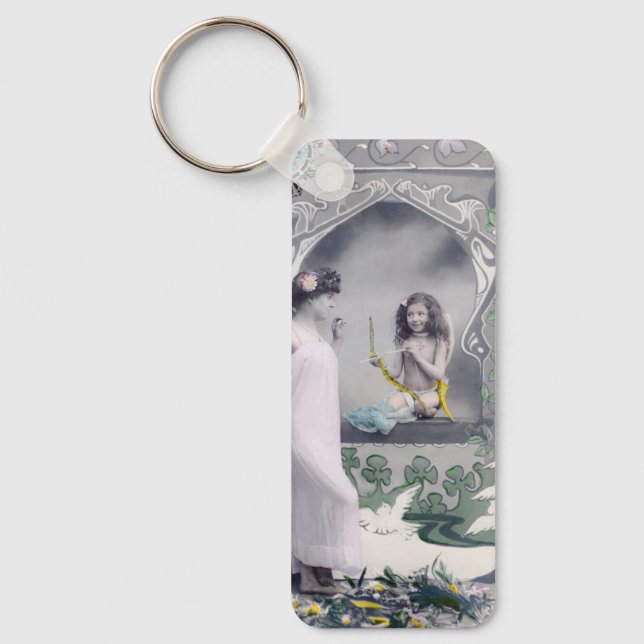 1904 Art nouveau Valentine Nyckelring (Framsida)