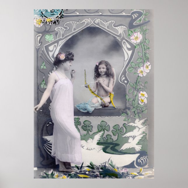 1904 Art nouveau Valentine Poster (Framsidan)