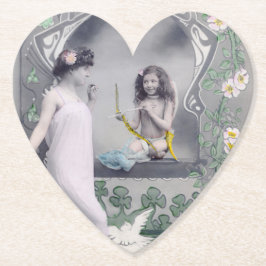 1904 Art nouveau Valentine Underlägg Papper