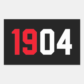 1904 Benfica Red White Rektangulärt Klistermärke