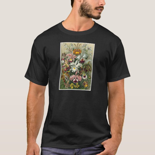 1904 Orchidskonstformer av naturtryck T-shirt (Framsida)