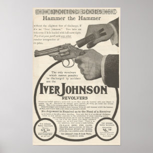 1904 Reklam för Iver Johnson revolver Poster